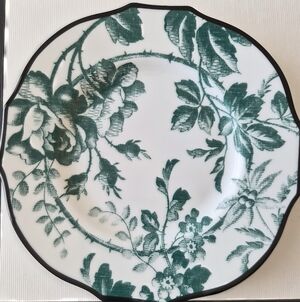 Gucci Green Floral Plates (2 Plates)